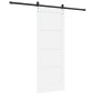 Porta Scorrevole vidaXL con Set di Accessori Bianco 78x202 cm Legno Massiccio Pino Porta Scorrevole vidaXL con Set di Accessori Bianco 78x202 cm Legno Massiccio Pino