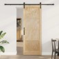 vidaXL Porta Scorrevole con Set di Fissaggi 78x211 cm Legno Massello di Pino vidaXL Porta Scorrevole con Set di Fissaggi 78x211 cm Legno Massello di Pino