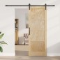 vidaXL Porta Scorrevole con Set di Fissaggi 78x211 cm Legno Massello di Pino vidaXL Porta Scorrevole con Set di Fissaggi 78x211 cm Legno Massello di Pino