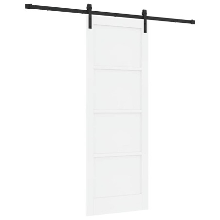 vidaXL Porta Scorrevole con Set di Componenti Bianchi 78x211 cm Legno Massiccio di Pino