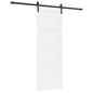 vidaXL Porta Scorrevole con Set di Componenti Bianchi 78x211 cm Legno Massiccio di Pino