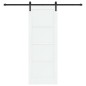 vidaXL Porta Scorrevole con Set di Componenti Bianchi 78x211 cm Legno Massiccio di Pino