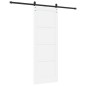 vidaXL Porta Scorrevole con Set di Componenti Bianchi 78x211 cm Legno Massiccio di Pino