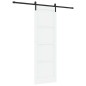 vidaXL Porta Scorrevole con Set di Ferramenta Bianca 78x232 cm Legno Massiccio di Pino vidaXL Porta Scorrevole con Set di Ferramenta Bianca 78x232 cm Legno Massiccio di Pino