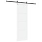vidaXL Porta Scorrevole con Set di Ferramenta Bianca 78x232 cm Legno Massiccio di Pino vidaXL Porta Scorrevole con Set di Ferramenta Bianca 78x232 cm Legno Massiccio di Pino