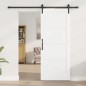 vidaXL Porta Scorrevole con Set Hardware Bianco 83x202 cm Legno Massello Pino