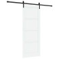 Porta scorrevole vidaXL con set di accessori bianca 83x211 cm in legno massello di pino