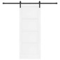 Porta scorrevole vidaXL con set di accessori bianca 83x211 cm in legno massello di pino