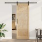 Porta scorrevole vidaXL con set hardware 83x232 cm in legno massello di pino Porta scorrevole vidaXL con set hardware 83x232 cm in legno massello di pino
