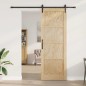 Porta scorrevole vidaXL con set hardware 83x232 cm in legno massello di pino Porta scorrevole vidaXL con set hardware 83x232 cm in legno massello di pino