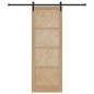 Porta scorrevole vidaXL con set hardware 83x232 cm in legno massello di pino Porta scorrevole vidaXL con set hardware 83x232 cm in legno massello di pino