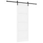 vidaXL Porta Scorrevole con Set di Hardware Bianco 83x232 cm Legno Massello di Pino vidaXL Porta Scorrevole con Set di Hardware Bianco 83x232 cm Legno Massello di Pino