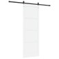 vidaXL Porta Scorrevole con Set di Hardware Bianco 83x232 cm Legno Massello di Pino vidaXL Porta Scorrevole con Set di Hardware Bianco 83x232 cm Legno Massello di Pino