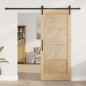 Porta Scorrevole vidaXL con Set di Accessori 86x198,5 cm Legno Massello di Pino