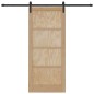 Porta Scorrevole vidaXL con Set di Accessori 86x198,5 cm Legno Massello di Pino