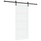 vidaXL Porta Scorrevole con Set Hardware Bianca 86x198.5 cm Legno Massello di Pino vidaXL Porta Scorrevole con Set Hardware Bianca 86x198.5 cm Legno Massello di Pino