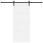 vidaXL Porta Scorrevole con Set Hardware Bianca 86x198.5 cm Legno Massello di Pino vidaXL Porta Scorrevole con Set Hardware Bianca 86x198.5 cm Legno Massello di Pino
