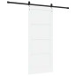 vidaXL Porta Scorrevole con Set Hardware Bianca 86x198.5 cm Legno Massello di Pino vidaXL Porta Scorrevole con Set Hardware Bianca 86x198.5 cm Legno Massello di Pino
