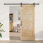 Porta Scorrevole vidaXL con Set di Ferramenta 86x211 cm Legno Massiccio di Pino Porta Scorrevole vidaXL con Set di Ferramenta 86x211 cm Legno Massiccio di Pino