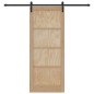 Porta Scorrevole vidaXL con Set di Ferramenta 86x211 cm Legno Massiccio di Pino Porta Scorrevole vidaXL con Set di Ferramenta 86x211 cm Legno Massiccio di Pino