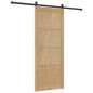 Porta Scorrevole vidaXL con Set di Ferramenta 86x211 cm Legno Massiccio di Pino Porta Scorrevole vidaXL con Set di Ferramenta 86x211 cm Legno Massiccio di Pino
