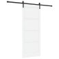 Porta Scorrevole vidaXL con Set di Accessori Bianca 86x211 cm in Legno Massello di Pino Porta Scorrevole vidaXL con Set di Accessori Bianca 86x211 cm in Legno Massello di Pino