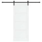 Porta Scorrevole vidaXL con Set di Accessori Bianca 86x211 cm in Legno Massello di Pino Porta Scorrevole vidaXL con Set di Accessori Bianca 86x211 cm in Legno Massello di Pino
