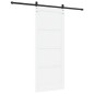Porta Scorrevole vidaXL con Set di Accessori Bianca 86x211 cm in Legno Massello di Pino Porta Scorrevole vidaXL con Set di Accessori Bianca 86x211 cm in Legno Massello di Pino