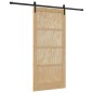 Porta Scorrevole vidaXL con Set di Ferramenta 93x202 cm in Legno Massello di Pino Porta Scorrevole vidaXL con Set di Ferramenta 93x202 cm in Legno Massello di Pino