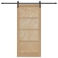 Porta Scorrevole vidaXL con Set di Ferramenta 93x202 cm in Legno Massello di Pino Porta Scorrevole vidaXL con Set di Ferramenta 93x202 cm in Legno Massello di Pino