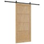 Porta Scorrevole vidaXL con Set di Ferramenta 93x202 cm in Legno Massello di Pino Porta Scorrevole vidaXL con Set di Ferramenta 93x202 cm in Legno Massello di Pino