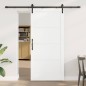 Porta Scorrevole vidaXL con Set di Fissaggi Bianca 93x202 cm Legno Massello di Pino Porta Scorrevole vidaXL con Set di Fissaggi Bianca 93x202 cm Legno Massello di Pino