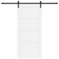 Porta Scorrevole vidaXL con Set di Fissaggi Bianca 93x202 cm Legno Massello di Pino Porta Scorrevole vidaXL con Set di Fissaggi Bianca 93x202 cm Legno Massello di Pino