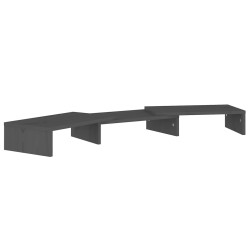 Supporto per Monitor Grigio 80x24x10,5cm Legno Massello di Pino