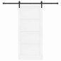vidaXL Porta Scorrevole con Set Hardware Bianca 93x211 cm Legno Massello di Pino vidaXL Porta Scorrevole con Set Hardware Bianca 93x211 cm Legno Massello di Pino