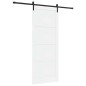 Porta Scorrevole vidaXL con Set di Hardware Bianca 93x232 cm in Legno Massello di Pino Porta Scorrevole vidaXL con Set di Hardware Bianca 93x232 cm in Legno Massello di Pino