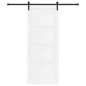 Porta Scorrevole vidaXL con Set di Hardware Bianca 93x232 cm in Legno Massello di Pino Porta Scorrevole vidaXL con Set di Hardware Bianca 93x232 cm in Legno Massello di Pino