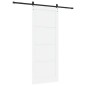 Porta Scorrevole vidaXL con Set di Hardware Bianca 93x232 cm in Legno Massello di Pino Porta Scorrevole vidaXL con Set di Hardware Bianca 93x232 cm in Legno Massello di Pino
