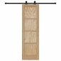 vidaXL Porta scorrevole con set di hardware 61x198,5 cm Legno massello di pino