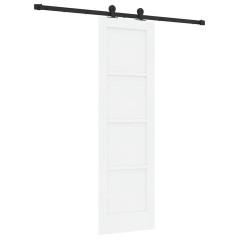 Porta scorrevole vidaXL con set di ferramenta bianca 61x198,5 cm in legno massello di pino