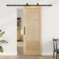 vidaXL Porta Scorrevole con Set di Ferramenta 73,5x198,5 cm Legno Massello di Pino vidaXL Porta Scorrevole con Set di Ferramenta 73,5x198,5 cm Legno Massello di Pino