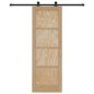 Porta scorrevole vidaXL con set di hardware 73.5x211 cm Legno massello di pino Porta scorrevole vidaXL con set di hardware 73.5x211 cm Legno massello di pino