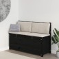 Panca Nera 110x41x76,5 cm in Legno Massello di Pino