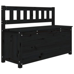 Panca Nera 110x41x76,5 cm in Legno Massello di Pino