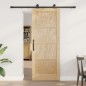 porta scorrevole vidaXL con set di accessori 78x202 cm Legno Massello di Pino porta scorrevole vidaXL con set di accessori 78x202 cm Legno Massello di Pino