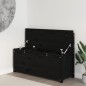Panca Nera 110x41x76,5 cm in Legno Massello di Pino