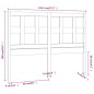 Testiera per Letto Bianca 145,5x4x100 cm Legno Massello di Pino Testiera per Letto Bianca 145,5x4x100 cm Legno Massello di Pino
