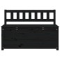 Panca Nera 110x41x76,5 cm in Legno Massello di Pino