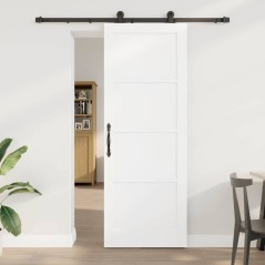 porta scorrevole vidaXL con set hardware bianco 78x211 cm legno pino