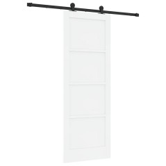 porta scorrevole vidaXL con set hardware bianco 78x211 cm legno pino